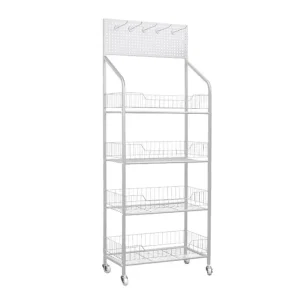 Factory Direct Light Duty High Quality Metal Wire Racks Retail Store Display Shelves Freestanding For Supermarket