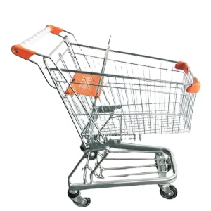Factory Direct Made German Style Unfolding Shopping Cart with Zinc Plated Surface Durable & Anti Rust Silver Black Color