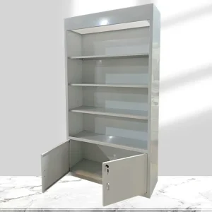 Factory Direct Metal Supermarket Display Cabinet With Lock Commercial Showcase Office Shelf