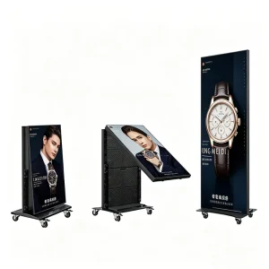 Factory Direct P2.0 LED Advertising Screen Portable Foldable Movable Floor Standing Indoor Outdoor Commercial Digital Display