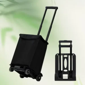 Factory Direct Sale Comfortable Handle Collapsible Small Shopping Trolley Stair Climbing Foldable Push Cart Grocery Trolley Bag