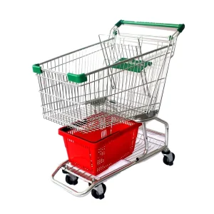 Factory Direct Sales Metal 80L 120L 150L Supermarket Shopping Trolleys Carts