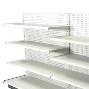 Factory Direct Supermarket Shelving Professional Design Custom Metallic Display Racks Retail Store Shelf with Hook