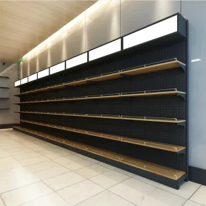 Factory Direct Supermarket Shop Wood Product Display Stand Rack Display Shelf With Leds Light
