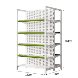 Factory Direct Supply Customized Color Logo 4 Tier Supermarket Shelving Supermarket Display Shelf