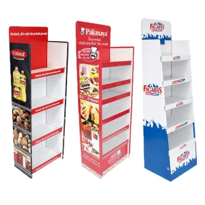 Factory Directly Corrugated Cardboard Retail Display Rack With Cardboard Paper Floor Display Stand for Accessories Showcase