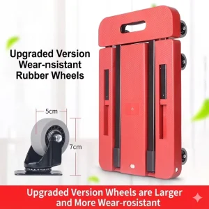 Factory Folding Hand Truck 200KG Load Capacity Portable Luggage Trolley Flat Utility Cart for Moving Shopping