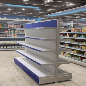 Factory Good Price Double Sided Metallic Retail Store Display Stand Supermarket Gondola Shelving for Shop Use