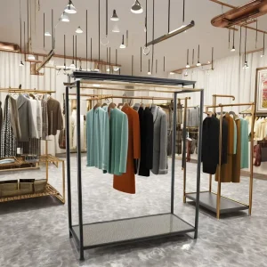 Factory High End Stainless Steel Portable Foldable Light Weight Prefabricated Garment Boutique Clothing Pedestal