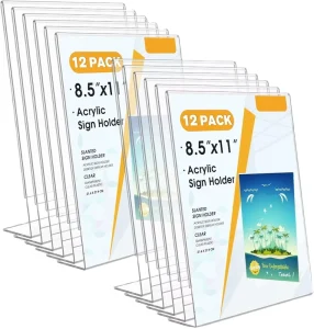 Factory High Quality Tabletop Menu Display Stand Acrylic Slanted Sign Holder Restaurant Menu Holder