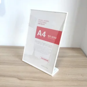 Factory L Shape Acrylic Table Menu Sign Holder Clear Acrylic Display Stand Sign Holder Menu Holder