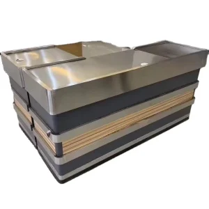 Factory Low Price New Design Customized Wooden Supermarket Convenience Store Checkout Counter