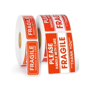 Factory Moving Labels Fragile Stickers Self Adhesive Warning Fragile Labels Roll