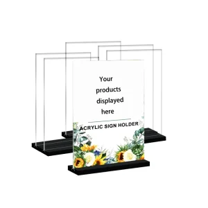 Factory Outlet Custom Variety Sizes Acrylic Photo Standing Card Display Boards 10*20 cm Transparent Standing Board