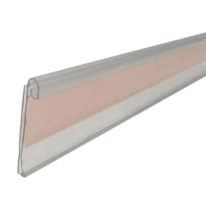 Factory Pasted Transparent PVC Self Adhesive Shelf Price Tag Tape Plastic Data Strip Container Label Card Supermarket Supplies