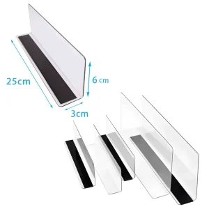 Factory Plastic Shelf Divider Clear Acrylic Shelf Dividers Retail Shelf Divider with Magnetic