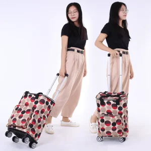 Factory Price Folding Utility Shopping Cart With Cooler Bag Rolling Hand Truck Platform Trolley Folding Hand Cart Trolley 40 kg