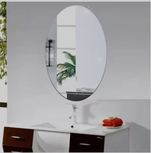 Factory Self Adhesive Mirror Wall Sticker 3d Oval Acrylic Mirror Sticker for DIY Home Wall Decor Stick Wall Mirror