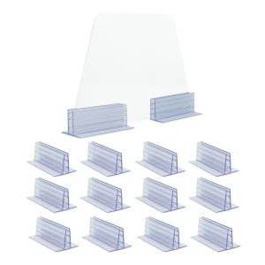 Factory Supergrip Clear Plastic PVC Advertising Price Tag Sign Holder with Bottom Adhesive