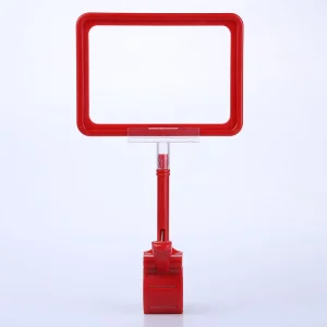 Factory Supermarket Price Tag Holder A4 A5 Advertising Sign Holder Frame Square Display Stand with Thumb Clip
