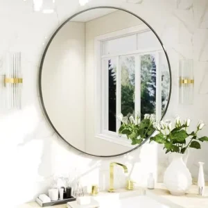 Factory Supplies Crystal Transparent Shatterproof High-quality Aluminium Alloy Frame Bathroom Wall Mirrors
