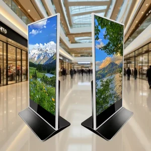 Factory Supply Multi Media Player LCD Display 55 Inch Touch Screen Stand for Indoor Use in Airport Elevator Subway