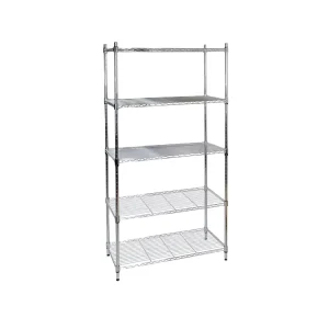 Factory Supply Supermarket 5 Layer Metal Wire Shelving Storage Rack