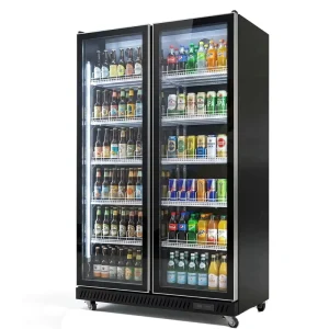 Factory Supply Upright Glass Door Display Cooler Commercial Drink Fridge Beverage Refrigerator for Store