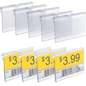 Factory Transparent Adhesive Style Shelf Price Tag Label Holder Data Strip for Grocery Store Price Tagging