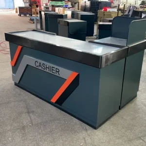 Factory customized Stainless Steel Cash Counters for Supermarkets and Convenience Stores