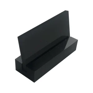 Fair Favor Price Oem Custom Polish Shiny Slot Black Stand Acrylic Sign Holder 8.5 X 11 for Jewelry Store