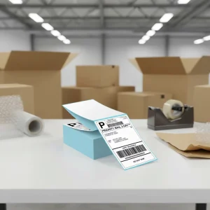 Fanfold Adhesive Label Pinfeed Fanfold Labels Etiqueta Plegada En Zigzag Etiqueta Fanfold De 100x150mm 4X6 Shipping Labels