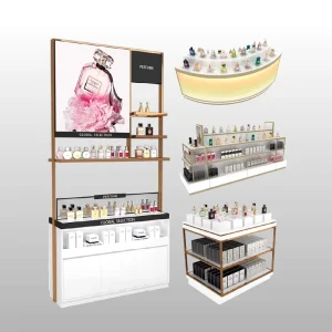 Fashion-forward Modern Perfume Store Design Factory Direct Sale Cosmetic Display Fixtures for Customized Shop Display for