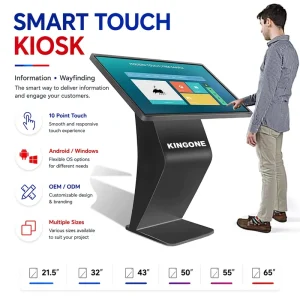 Floor Stand Interactive Wayfinding Display Totem Multi Touch Screen Information Android Kiosk for Hospital Bank Shopping Mall