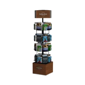 Floor Standing Metal 2 Sided Powder Coated Customizable Size Color Magazine Postcard Book Store Hanging Shop Display Rack