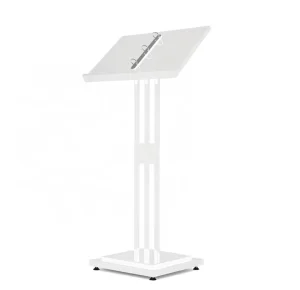 Floor Standing Metal Document Magazine Rack for Public Service Areas Adjustable Height Water Resistant Easy Assembly