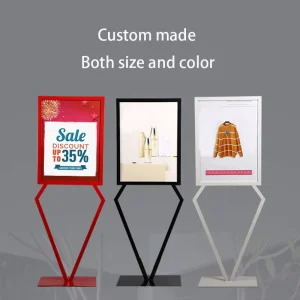 Floor Standing Steel Poster Display Stand Advertising Display Sign Holder Retail Metal Menu Holder Stand