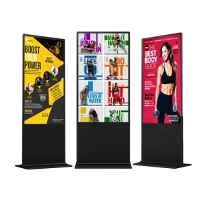 Floor Standing Touch Screen Edge Lit LED Backlit Shopping Mall Retail Hotel Restaurant Store Kiosk Totem LCD Digital Displays