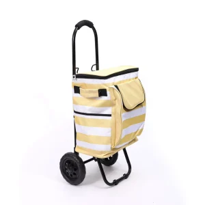 Fold Able Grocery Shopping Cart Portable Lightweight Shopping Cart with Insulated Pocket Trolley Supermarket Grocery Carts