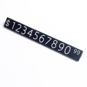 Foldable Digital Plastic Jewelry Price Tags Yen Dollar GBP Euro Currency Pricing Cubes for Watch Shop Display