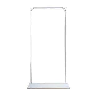 Foldable Display Rack Frame Door Shape Vertical Subrack Polished Stainless Steel 180cm Shelf Height for Indoor Outdoor Retail