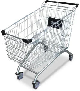 Foldable European Style Plastic and Steel Shopping Carts