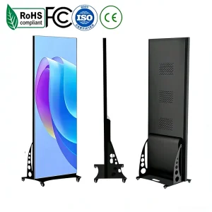 Foldable Option P2 LED Poster Panel 4K Resolution Energy Saving Ultra Thin Portable Indoor Use 1000cd Brightness