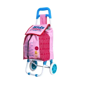 Foldable Shopping Cart Supermarket Pet Luggage Trolley Portable Travel Folding Trolley for Kids