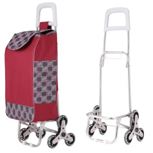 Foldable Stainless Steel Shopping Trolley Cart Bag Convenient Foldable Grocery Shopping Cart