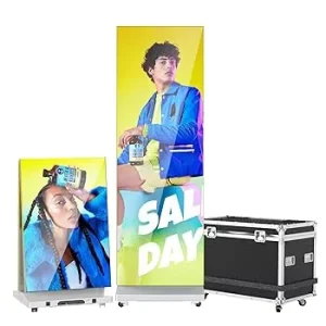 Folding LED Poster P1.86 P2 P2.5 P3 LED Poster Stand Screen Board Banner Hanging Exhibition LED Display