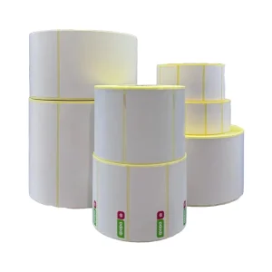 Food Packing Barcode Printing Identified Direct Thermal Transfer Waterproof Label Roll Self Adhesive Thermal Paper Custom
