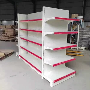 For Factory Double Sided Heavy Duty Metal Supermarket Shelving Gondola Rack