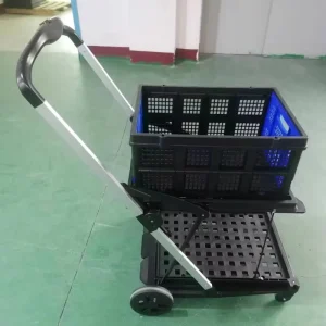 Four Wheel Platform Collapsible Portable Folding Shopping Cart Trolley OEM Manufacturers for Grocery