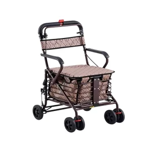 Four-wheel Class II Portable Walking Cart for Elderly with 20kg Capacity Shopping & Vegetable Buying Cart